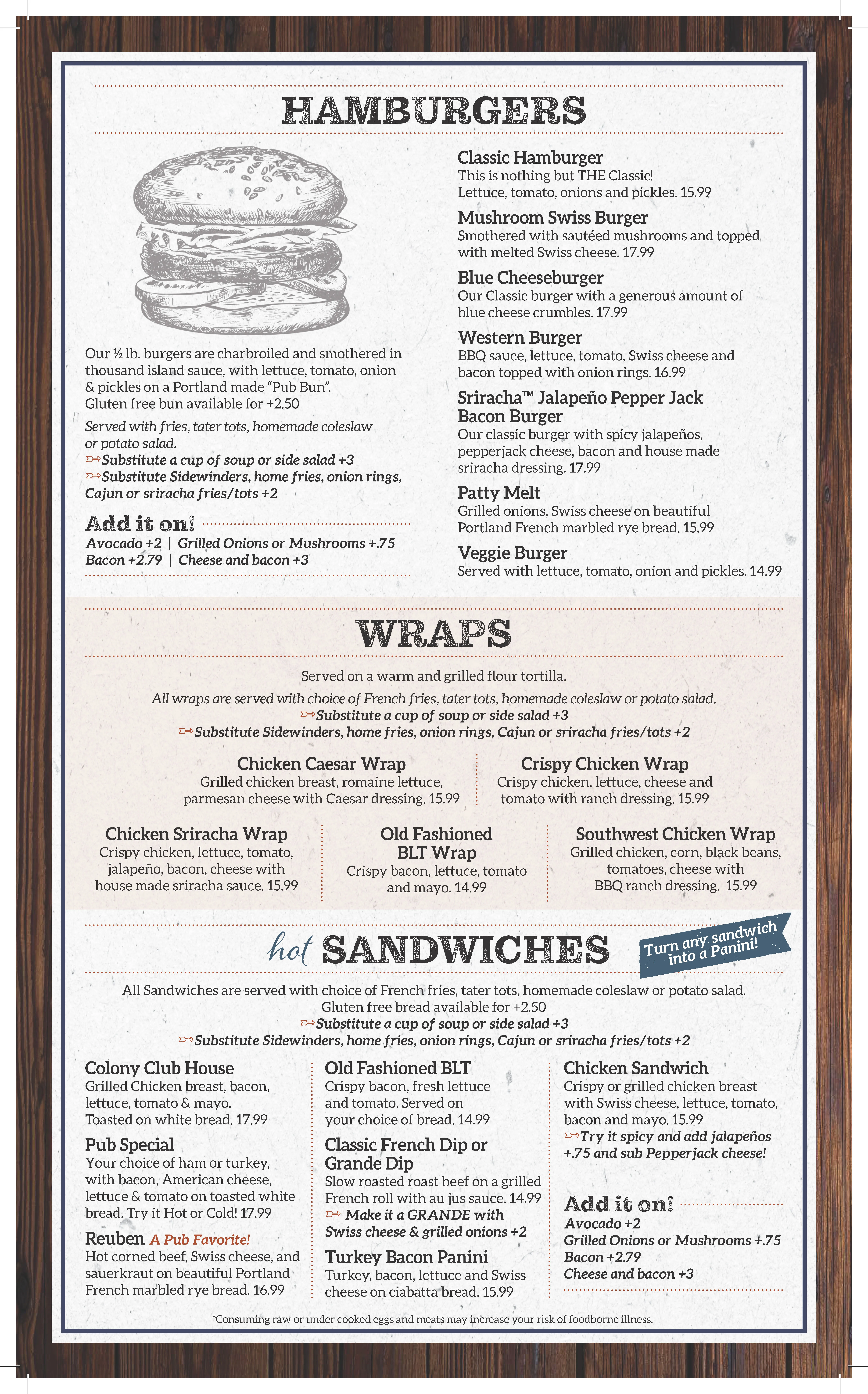 Aurora Colony Pub main menu — page 3